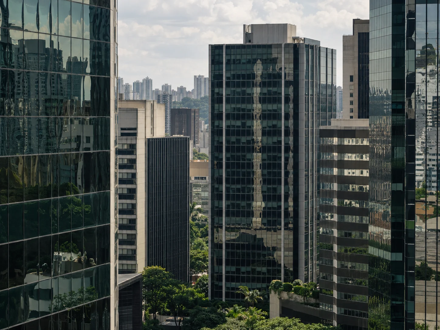 Fachadas de edifícios comerciais