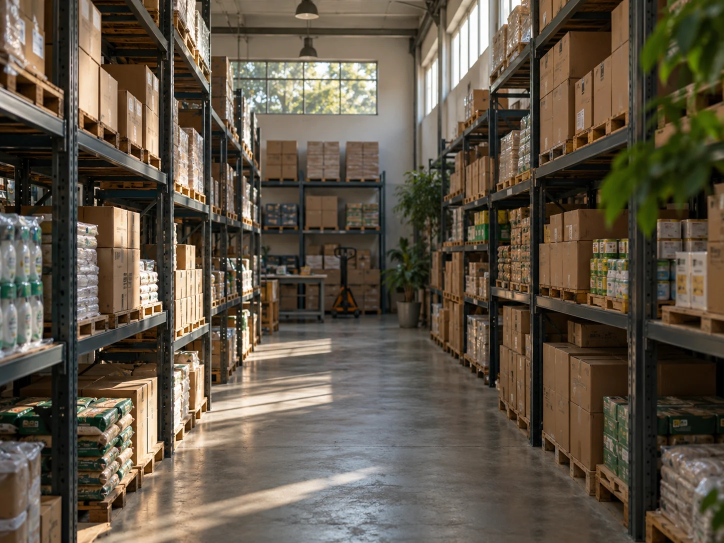 Corredor de distribuição organizado para fornecimento de produtos